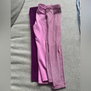 Three pairs of Tea Collection leggings, size 4